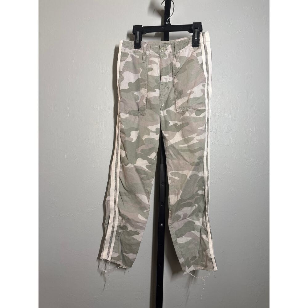 Mother The Shaker Chop Crop Fray Pants Womens XS 0 Desert Print Camo Raw Hem - Picture 4 of 10
